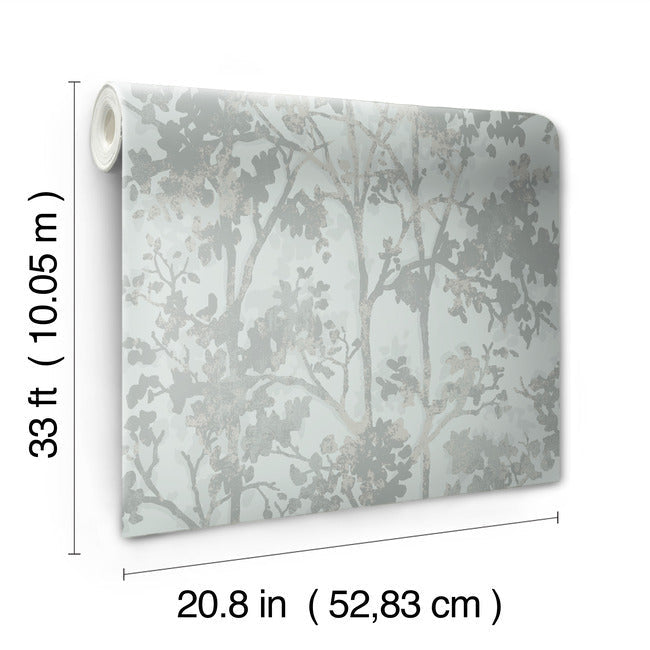 Shimmering Foliage Wallpaper Wallpaper Antonina Vella   