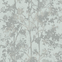Shimmering Foliage Wallpaper Wallpaper Antonina Vella Double Roll Spa/Silver 