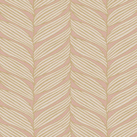 Luminous Leaves Wallpaper Wallpaper Antonina Vella Double Roll Blush/Gold 