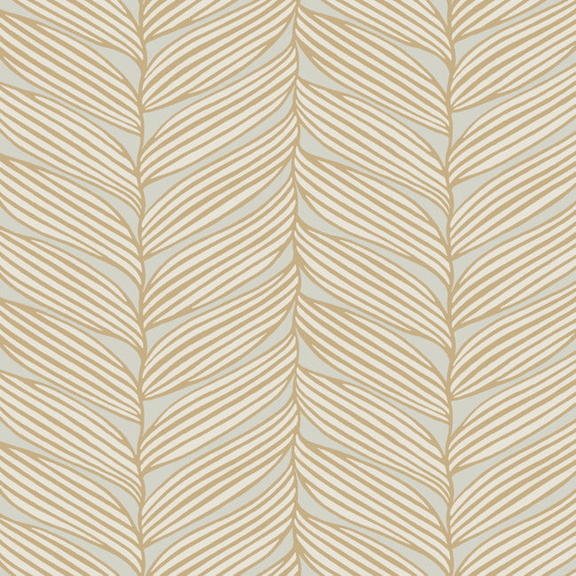Luminous Leaves Wallpaper Wallpaper Antonina Vella Double Roll Neutral/Gold 