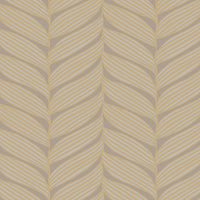 Luminous Leaves Wallpaper Wallpaper Antonina Vella Double Roll Grey/Gold 