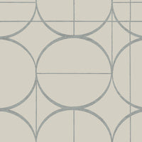 Sun Circles Wallpaper Wallpaper Antonina Vella Double Roll Taupe/Silver 