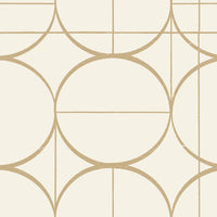 Sun Circles Wallpaper Wallpaper Antonina Vella Double Roll Cream/Gold 