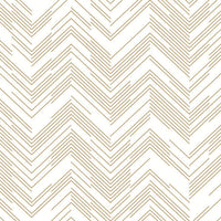 Polished Chevron Wallpaper Wallpaper Antonina Vella Double Roll White/Gold 