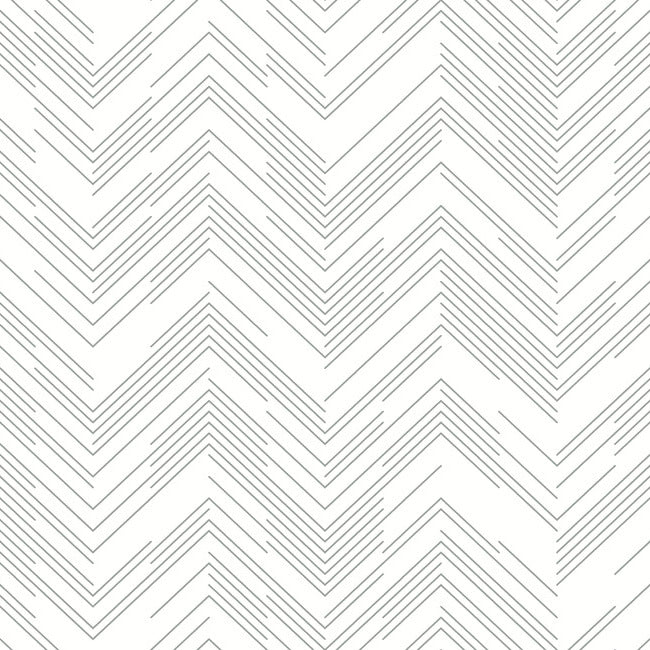 Polished Chevron Wallpaper Wallpaper Antonina Vella Double Roll White/Silver 