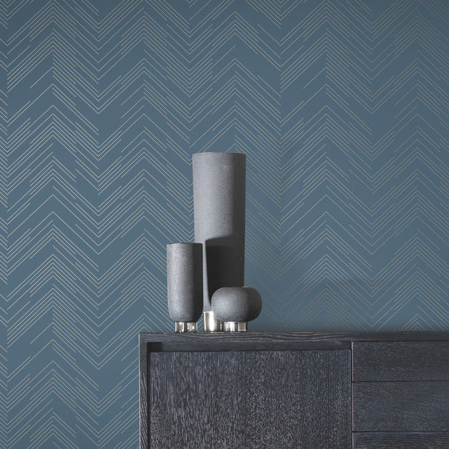 Polished Chevron Wallpaper Wallpaper Antonina Vella   