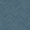 Polished Chevron Wallpaper Wallpaper Antonina Vella Double Roll Blue/Silver 