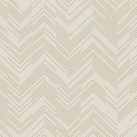 Polished Chevron Wallpaper Wallpaper Antonina Vella Double Roll Cream/Gold 