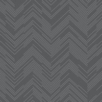 Polished Chevron Wallpaper Wallpaper Antonina Vella Double Roll Charcoal/Silver 