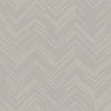 Polished Chevron Wallpaper Wallpaper Antonina Vella Double Roll Taupe/Silver 
