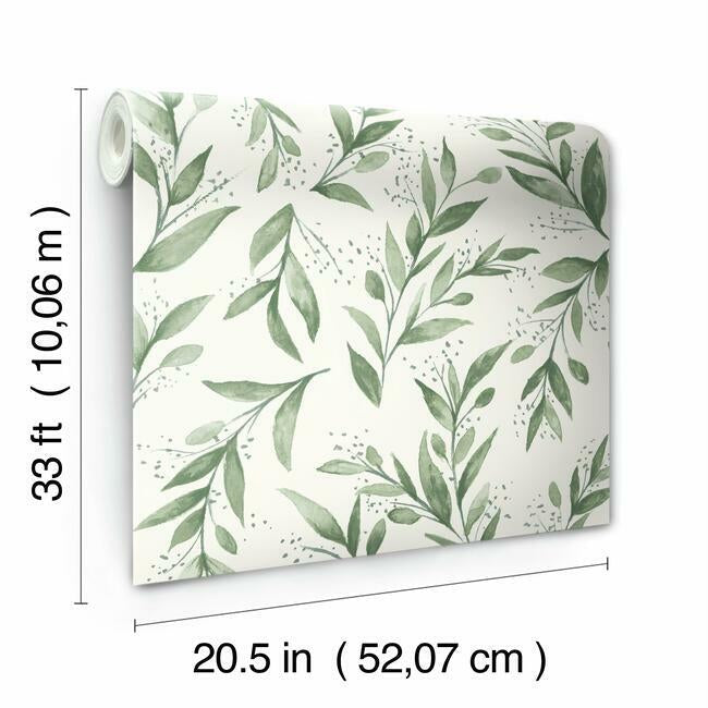 Olive Branch White wallpaper