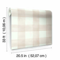Watercolor Check Wallpaper Wallpaper Magnolia Home   