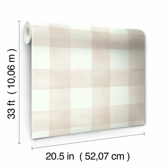 Watercolor Check Wallpaper Wallpaper Magnolia Home   