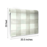 Watercolor Check Wallpaper Wallpaper Magnolia Home   