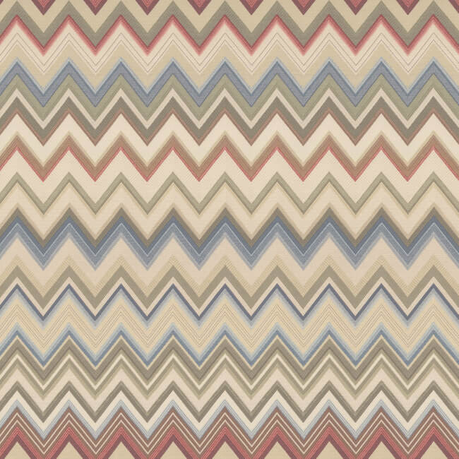 Happy Zig Zag Wallpaper Wallpaper York Designer Series Yard Coral/Multi 