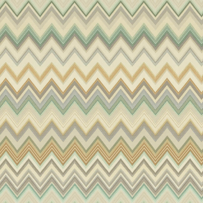 Happy Zig Zag Wallpaper Wallpaper York Designer Series Yard Green/Multi 