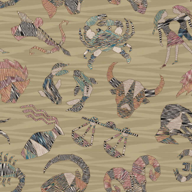 Constellations Wallpaper Wallpaper York Designer Series Yard Gold/Multi 