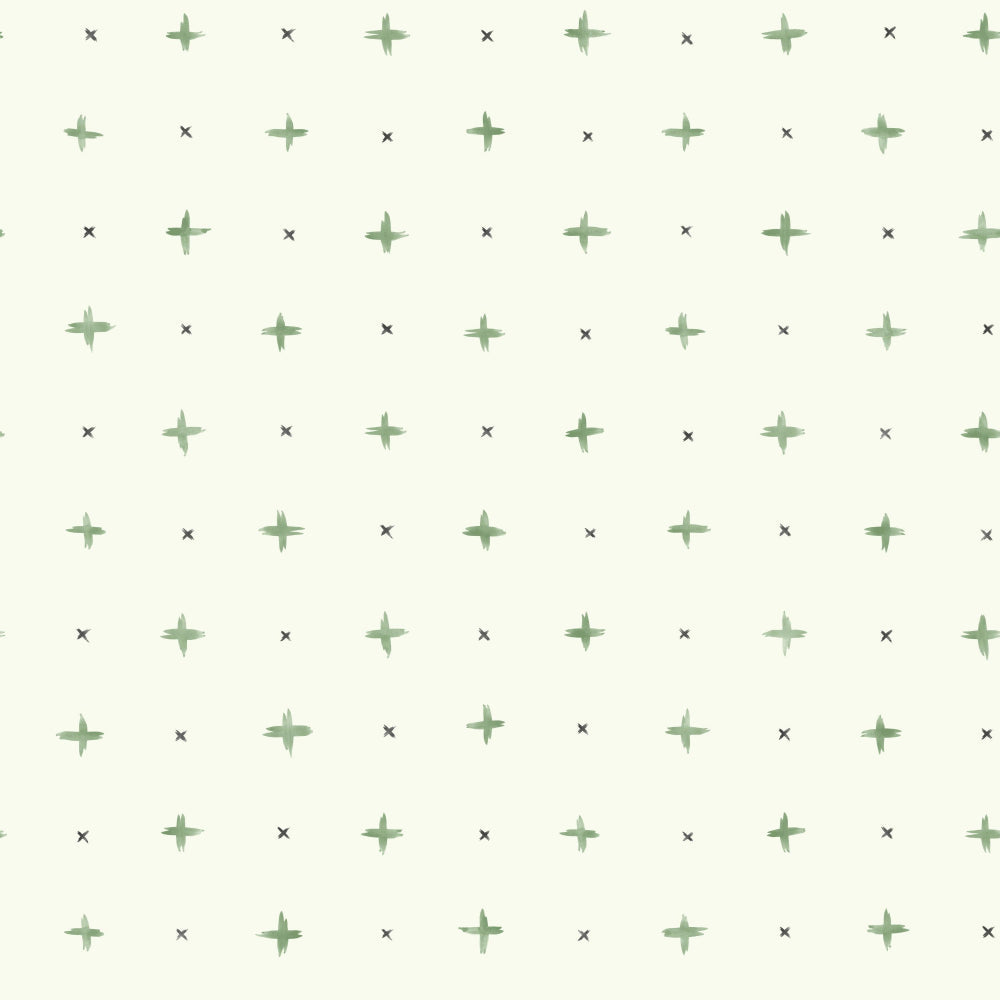 Cross Stitch Wallpaper Wallpaper Magnolia Home Double Roll Magnolia Green 