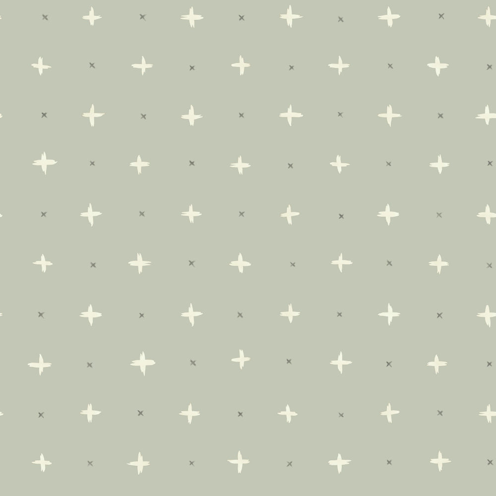 Cross Stitch Wallpaper Wallpaper Magnolia Home Double Roll Sunday Stroll/Green 