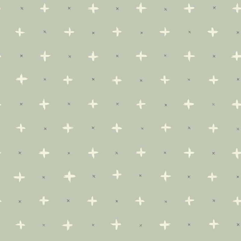 Cross Stitch Wallpaper Wallpaper Magnolia Home Double Roll Sunday Stroll/Green 