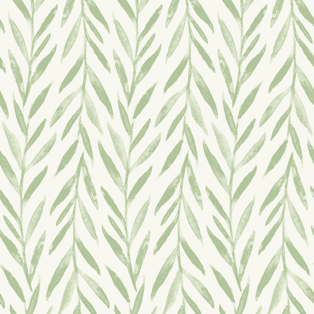 Willow Wallpaper Wallpaper Magnolia Home Double Roll Light Green 
