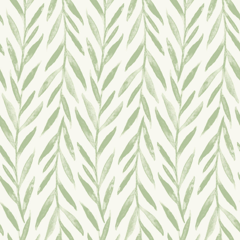 Willow Wallpaper Wallpaper Magnolia Home Double Roll Light Green 