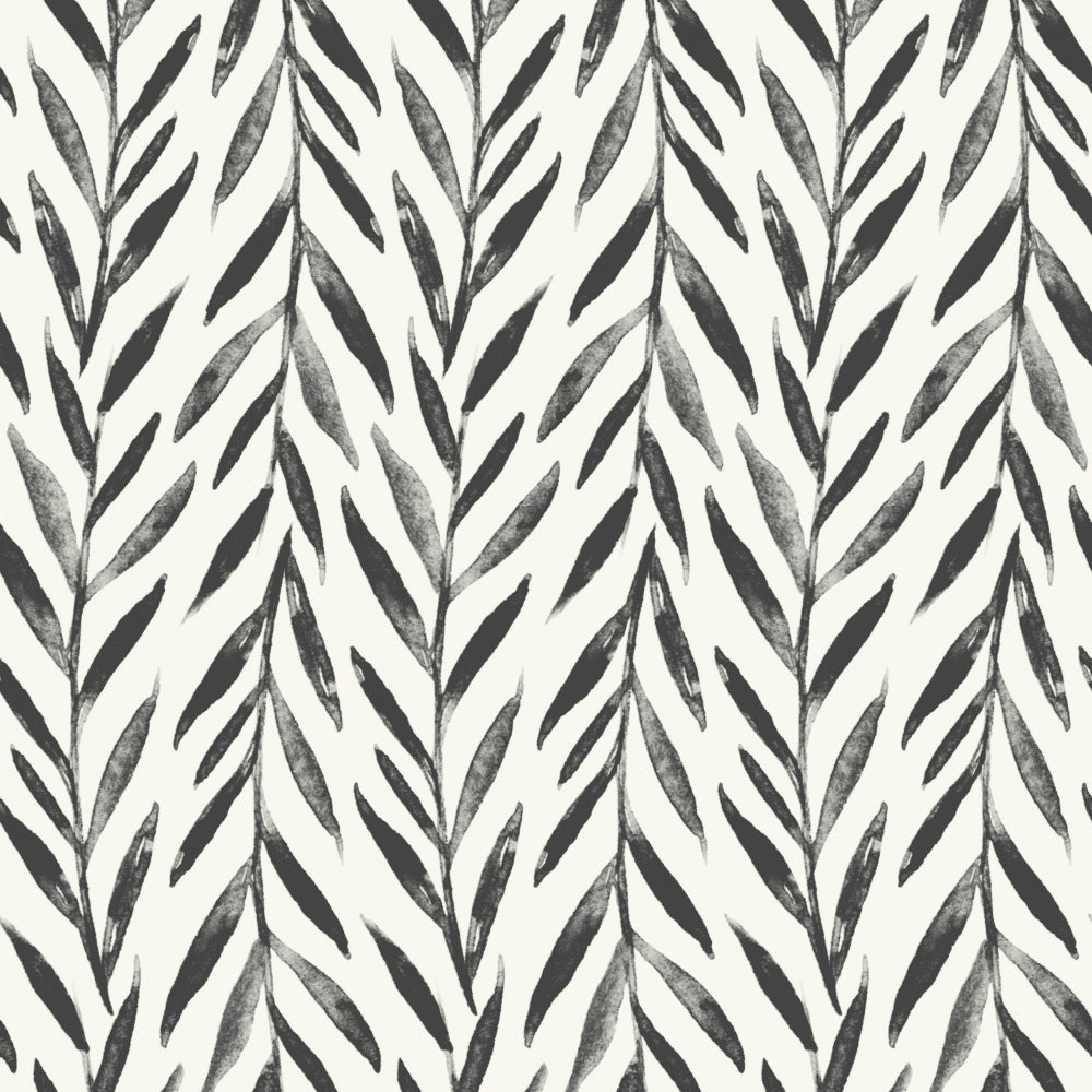 Willow Wallpaper Wallpaper Magnolia Home Double Roll Black 