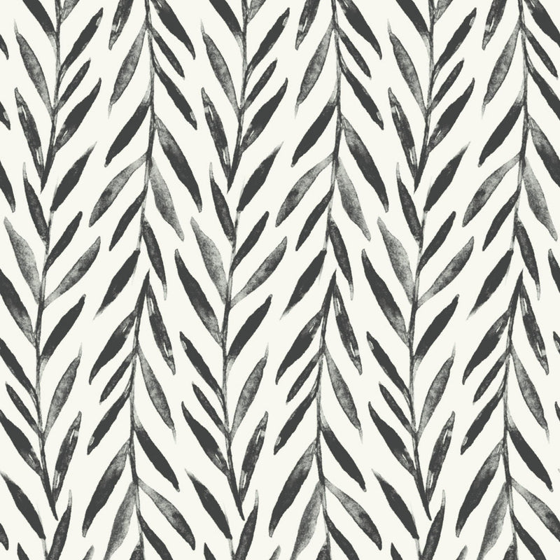Willow Wallpaper Wallpaper Magnolia Home Double Roll Black 