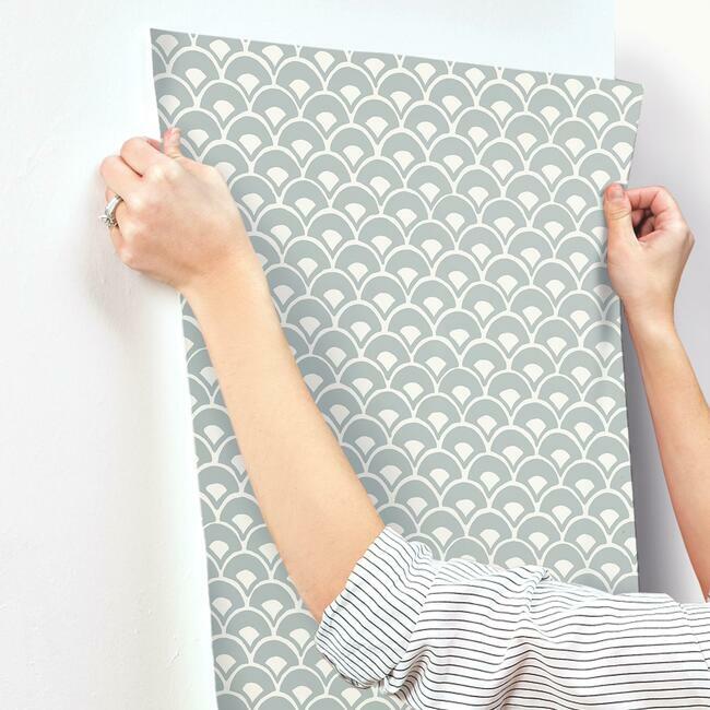 Stacked Scallops Wallpaper Wallpaper Magnolia Home   