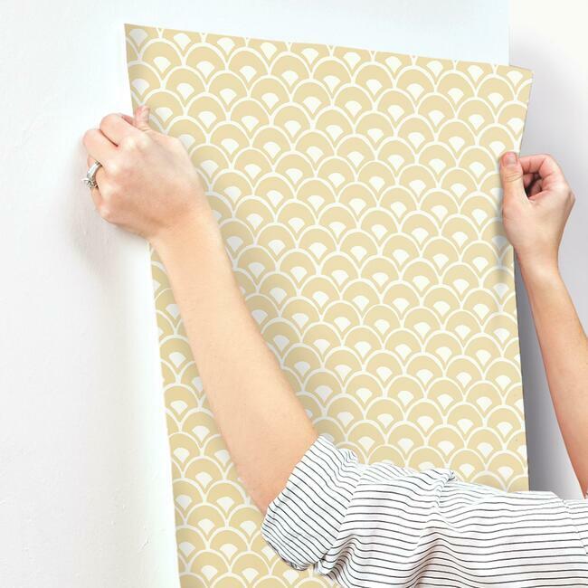 Stacked Scallops Wallpaper Wallpaper Magnolia Home   