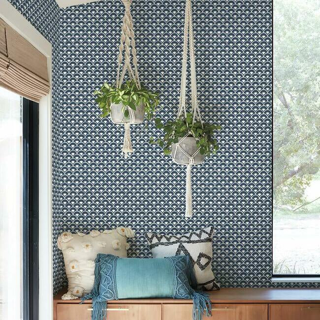 Stacked Scallops Wallpaper Wallpaper Magnolia Home   