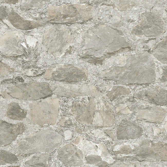 Field Stone Wallpaper Wallpaper York Double Roll Taupe 
