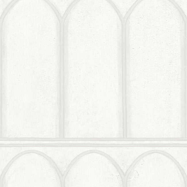 Arches Wallpaper Wallpaper York Double Roll White/Pearl 