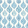 Marketplace Motif Wallpaper Wallpaper York Double Roll White/Blue 