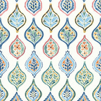 Marketplace Motif Wallpaper Wallpaper York Double Roll White/Multi 