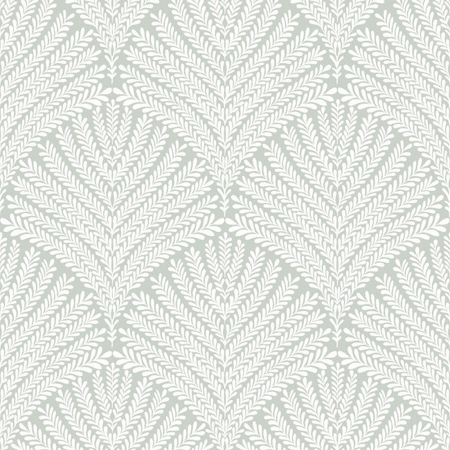 Beachcomber Wallpaper Wallpaper York Double Roll Eucalyptus/White 