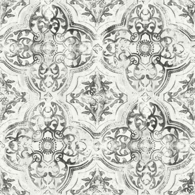 Quartet Wallpaper Wallpaper York Double Roll White/Black 