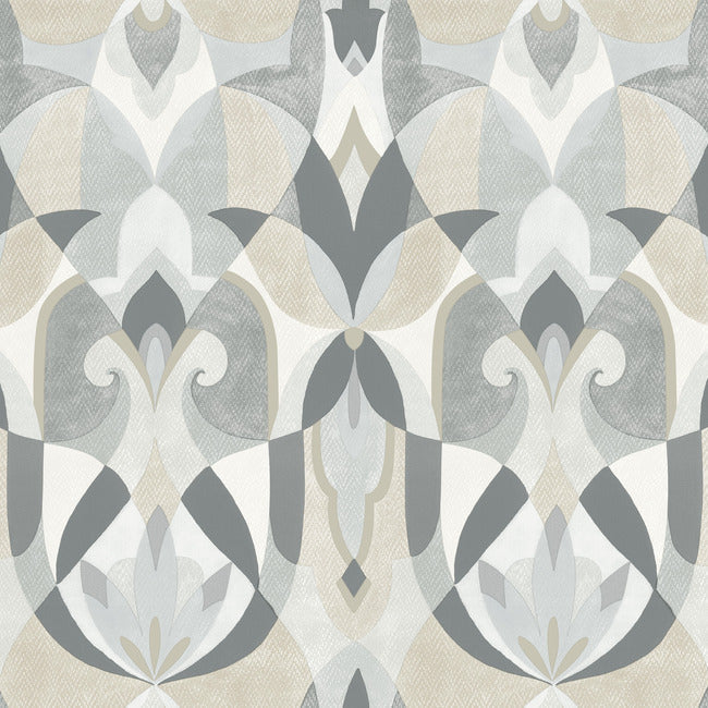 Malta Wallpaper Wallpaper York Double Roll Neutral/Glint 