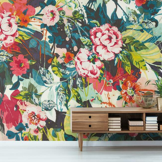 Pop Floral Wall Mural Wall Mural York   