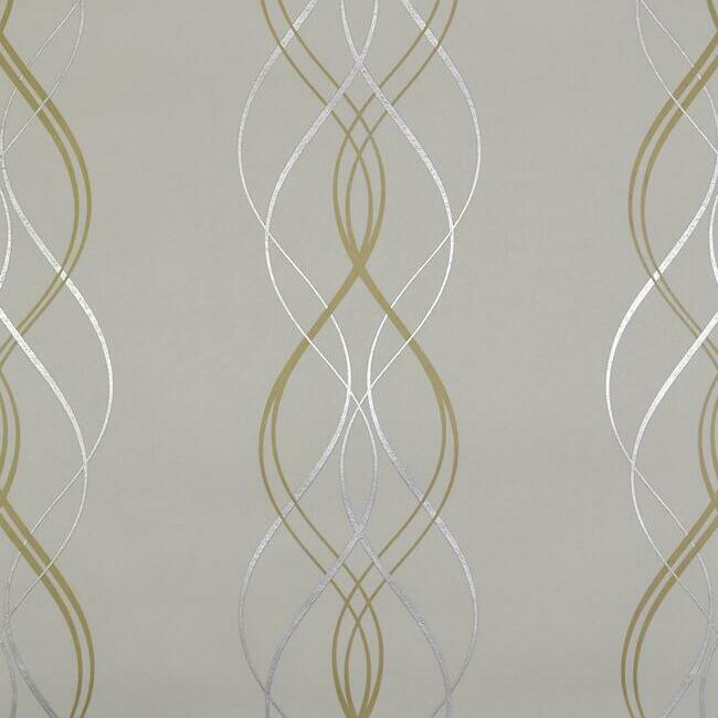 Aurora Wallpaper Wallpaper Antonina Vella Double Roll Gold/Pearl 