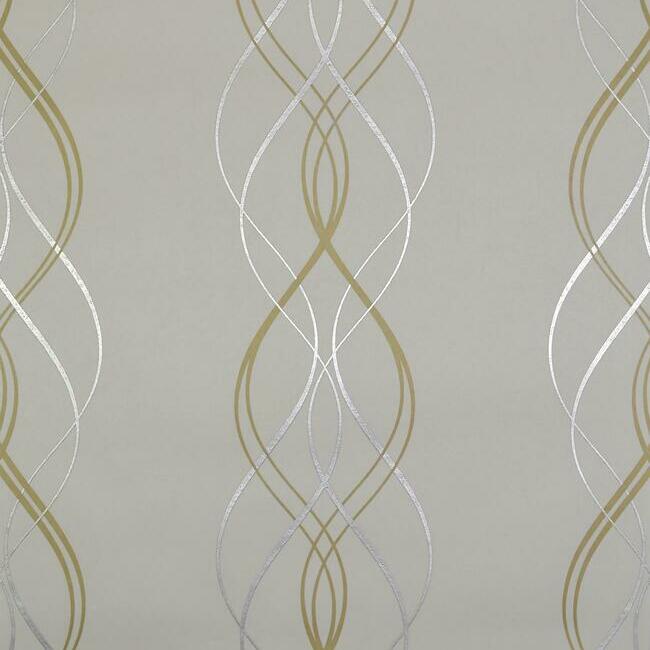Aurora Wallpaper Wallpaper Antonina Vella Double Roll Gold/Pearl 
