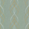 Aurora Wallpaper Wallpaper Antonina Vella Double Roll Blue/Gold 