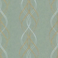 Aurora Wallpaper Wallpaper Antonina Vella Double Roll Blue/Gold 