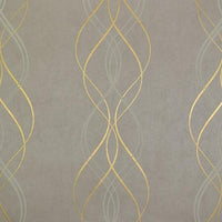 Aurora Wallpaper Wallpaper Antonina Vella Double Roll Khaki/Gold 
