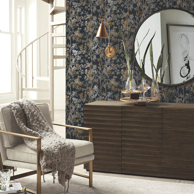 Shimmering Foliage Wallpaper Wallpaper Antonina Vella   