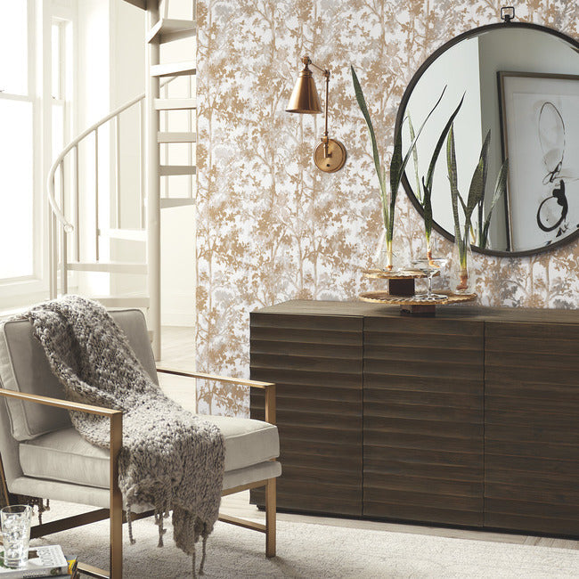 Shimmering Foliage Wallpaper Wallpaper Antonina Vella   