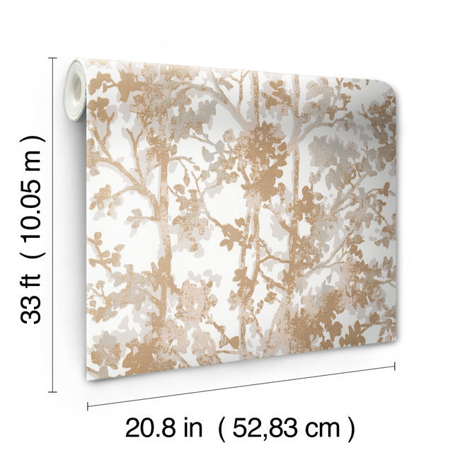 Shimmering Foliage Wallpaper Wallpaper Antonina Vella   