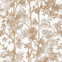 Shimmering Foliage Wallpaper Wallpaper Antonina Vella Double Roll White/Gold 