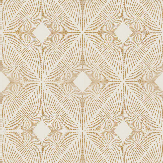 Harlowe Wallpaper Wallpaper Antonina Vella Double Roll White/Gold 