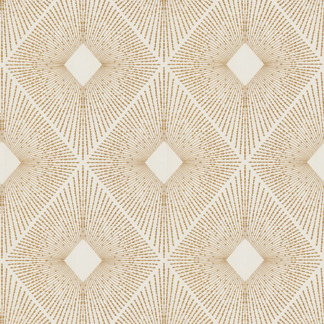 Harlowe Wallpaper Wallpaper Antonina Vella Double Roll White/Gold 